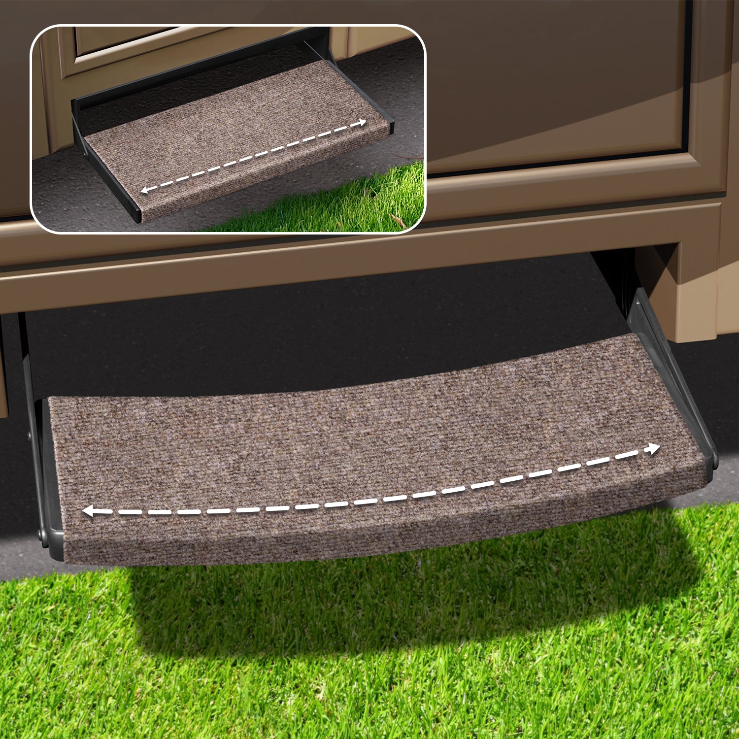 Outdoor Step Rugs Outrigger Universal RV Step Rug 22 In. Wide - Prest-O-Fit Manufacturing ...